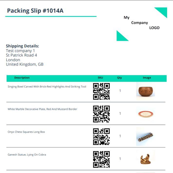 Packing Slip #1