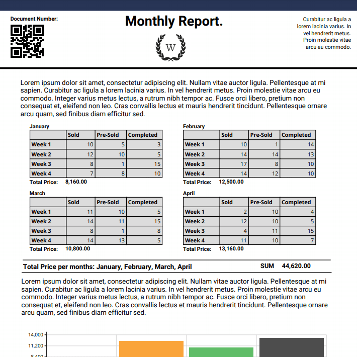 Monthly Report